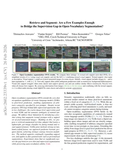 Retrieve and Segment: Are a Few Examples Enough to Bridge the Supervision Gap in Open-Vocabulary Segmentation?