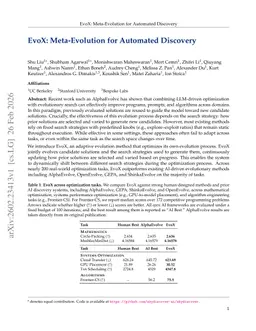 EvoX: Meta-Evolution for Automated Discovery