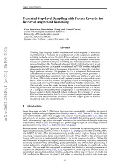 Truncated Step-Level Sampling with Process Rewards for Retrieval-Augmented Reasoning