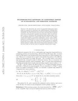 Multiprojective Geometry of Compatible Triples of Fundamental and Essential Matrices