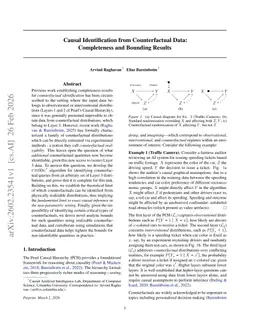 Causal Identification from Counterfactual Data: Completeness and Bounding Results