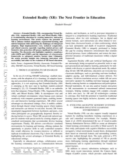 Extended Reality (XR): The Next Frontier in Education