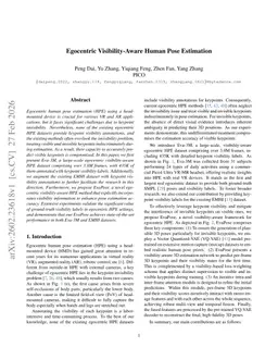 Egocentric Visibility-Aware Human Pose Estimation