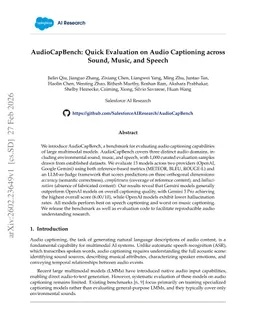 AudioCapBench: Quick Evaluation on Audio Captioning across Sound, Music, and Speech