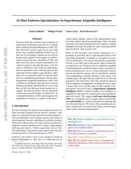 AI Must Embrace Specialization via Superhuman Adaptable Intelligence