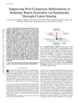 Suppressing Prior-Comparison Hallucinations in Radiology Report Generation via Semantically Decoupled Latent Steering
