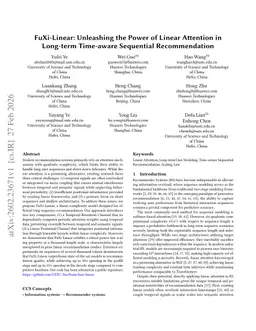 FuXi-Linear: Unleashing the Power of Linear Attention in Long-term Time-aware Sequential Recommendation