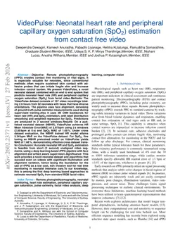 VideoPulse: Neonatal heart rate and peripheral capillary oxygen saturation (SpO2) estimation from contact free video