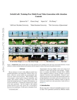 SwitchCraft: Training-Free Multi-Event Video Generation with Attention Controls