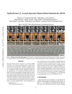 EgoPoseFormer v2: Accurate Egocentric Human Motion Estimation for AR/VR