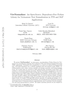 VietNormalizer: An Open-Source, Dependency-Free Python Library for Vietnamese Text Normalization in TTS and NLP Applications