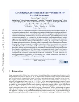 $V_1$: Unifying Generation and Self-Verification for Parallel Reasoners