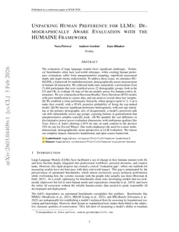 Unpacking Human Preference for LLMs: Demographically Aware Evaluation with the HUMAINE Framework