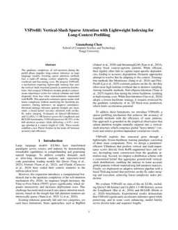 VSPrefill: Vertical-Slash Sparse Attention with Lightweight Indexing for Long-Context Prefilling