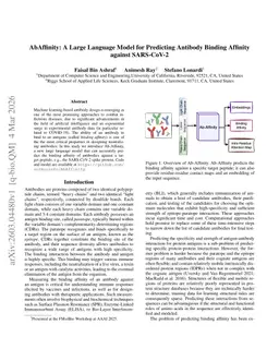 AbAffinity: A Large Language Model for Predicting Antibody Binding Affinity against SARS-CoV-2