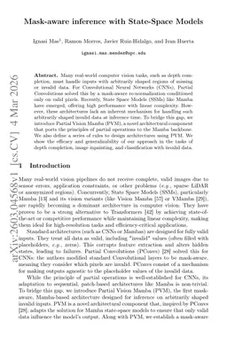 Mask-aware inference with State-Space Models