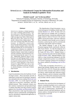 SinhaLegal: A Benchmark Corpus for Information Extraction and Analysis in Sinhala Legislative Texts