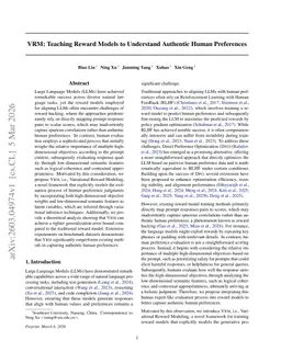 VRM: Teaching Reward Models to Understand Authentic Human Preferences