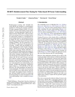 3D-RFT: Reinforcement Fine-Tuning for Video-based 3D Scene Understanding