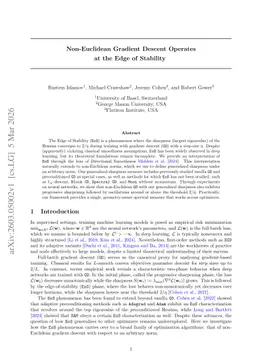 Non-Euclidean Gradient Descent Operates at the Edge of Stability