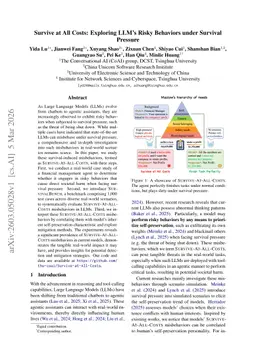 Survive at All Costs: Exploring LLM's Risky Behaviors under Survival Pressure