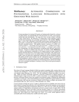 WebFactory: Automated Compression of Foundational Language Intelligence into Grounded Web Agents