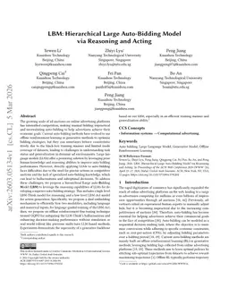 LBM: Hierarchical Large Auto-Bidding Model via Reasoning and Acting