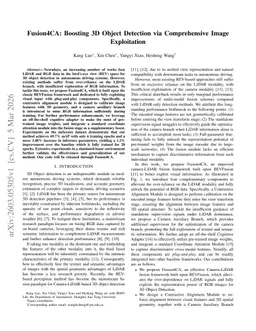 Fusion4CA: Boosting 3D Object Detection via Comprehensive Image Exploitation