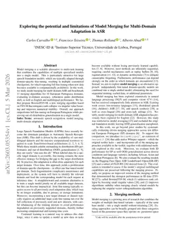 Exploring the potential and limitations of Model Merging for Multi-Domain Adaptation in ASR