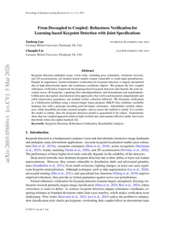 From Decoupled to Coupled: Robustness Verification for Learning-based Keypoint Detection with Joint Specifications