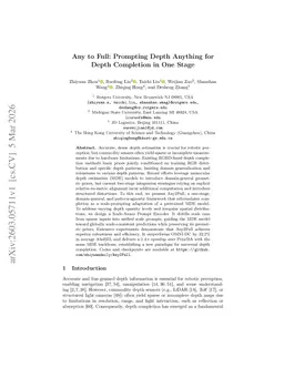 Any to Full: Prompting Depth Anything for Depth Completion in One Stage