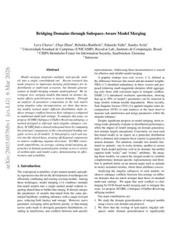 Bridging Domains through Subspace-Aware Model Merging