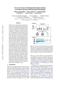 InfoGatherer: Principled Information Seeking via Evidence Retrieval and Strategic Questioning