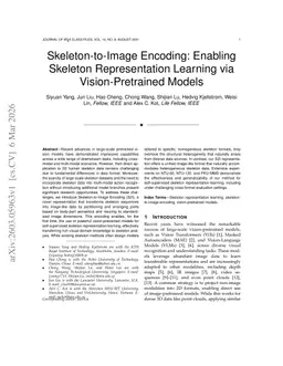 Skeleton-to-Image Encoding: Enabling Skeleton Representation Learning via Vision-Pretrained Models