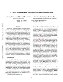 A LINDDUN-based Privacy Threat Modeling Framework for GenAI