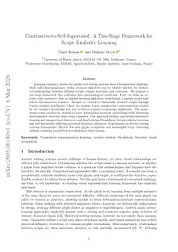 Contrastive-to-Self-Supervised: A Two-Stage Framework for Script Similarity Learning