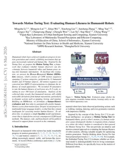 Towards Motion Turing Test: Evaluating Human-Likeness in Humanoid Robots