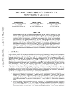 Synthetic Monitoring Environments for Reinforcement Learning