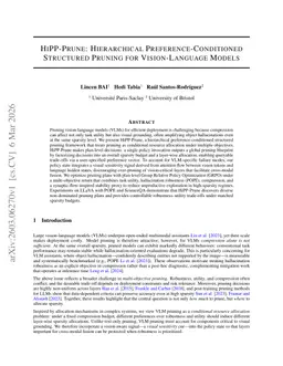 HiPP-Prune: Hierarchical Preference-Conditioned Structured Pruning for Vision-Language Models
