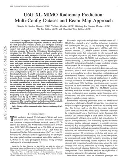 U6G XL-MIMO Radiomap Prediction: Multi-Config Dataset and Beam Map Approach