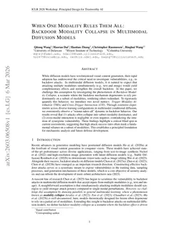 When One Modality Rules Them All: Backdoor Modality Collapse in Multimodal Diffusion Models