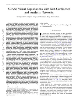 SCAN: Visual Explanations with Self-Confidence and Analysis Networks