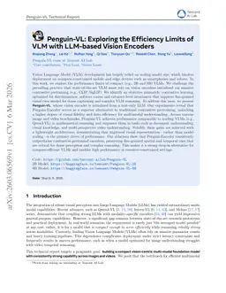 Penguin-VL: Exploring the Efficiency Limits of VLM with LLM-based Vision Encoders