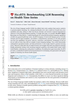 HEARTS: Benchmarking LLM Reasoning on Health Time Series