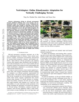 VertiAdaptor: Online Kinodynamics Adaptation for Vertically Challenging Terrain