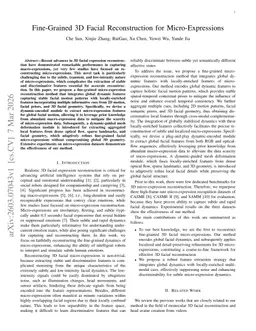 Fine-Grained 3D Facial Reconstruction for Micro-Expressions