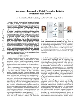 Morphology-Independent Facial Expression Imitation for Human-Face Robots