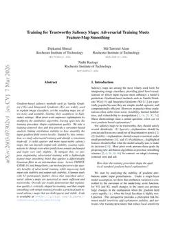 Training for Trustworthy Saliency Maps: Adversarial Training Meets Feature-Map Smoothing