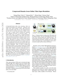 Compressed-Domain-Aware Online Video Super-Resolution