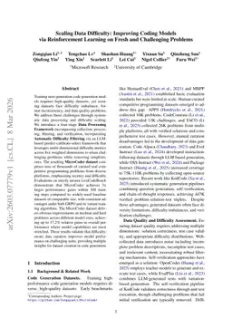 Scaling Data Difficulty: Improving Coding Models via Reinforcement Learning on Fresh and Challenging Problems